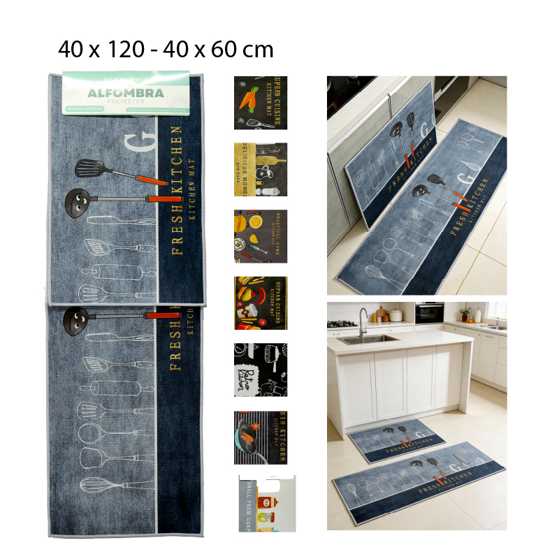 ALFOMBRA SET DE DOS PIEZAS - 40 X 60 CM / 40 X 120 CM
