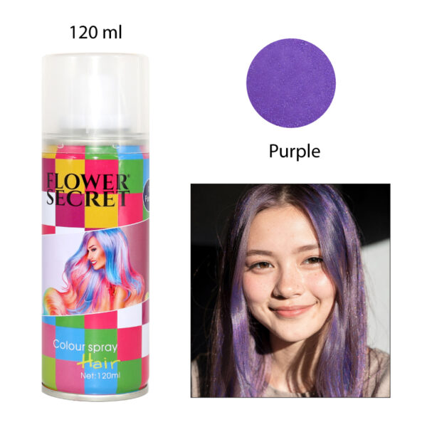 SPRAY Y TINTE PARA CABELLO DESECHABLE COLOR MORADO