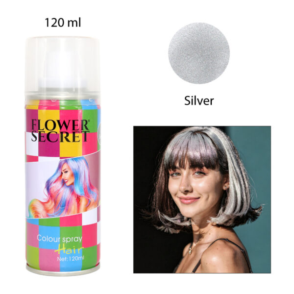 SPRAY Y TINTE PARA CABELLO DESECHABLE COLOR GRIS
