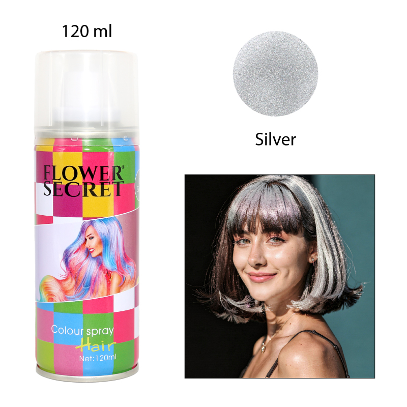 SPRAY Y TINTE PARA CABELLO DESECHABLE COLOR GRIS