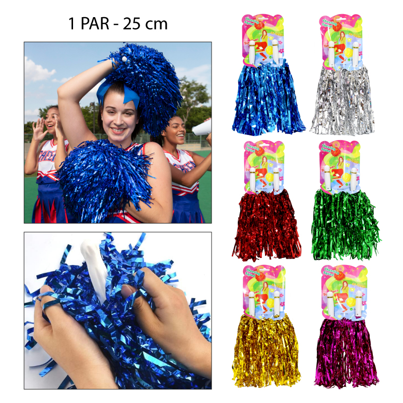 SET POMPONES BRILLANTES PARA ANIMAR 6 COLORES