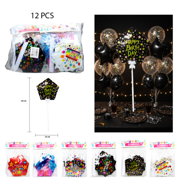 GLOBOS AUTOEXPOSIVOS PACK DE 6 - 12 PCS