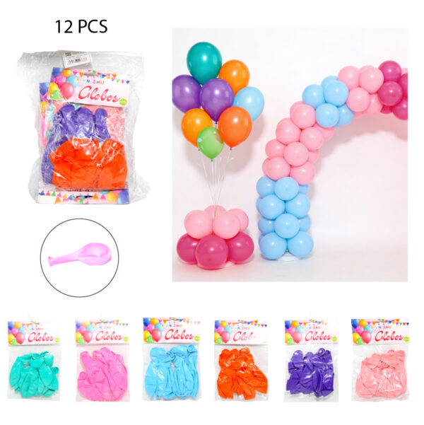 GLOBOS PARA FIESTAS - 12 PCS