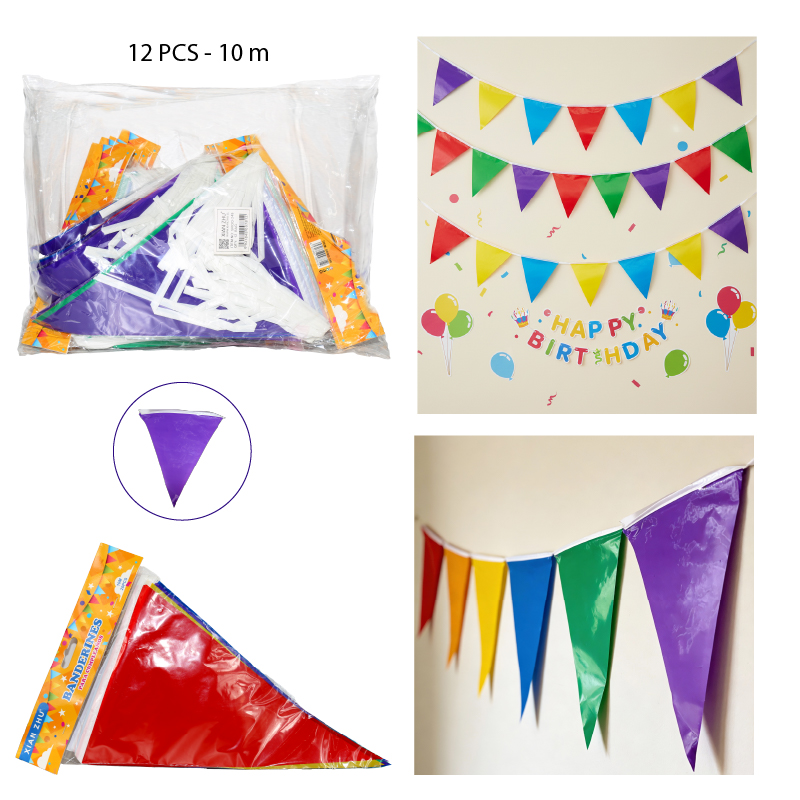 BENDERINES TRIANGULARES 10 M- 12 PCS