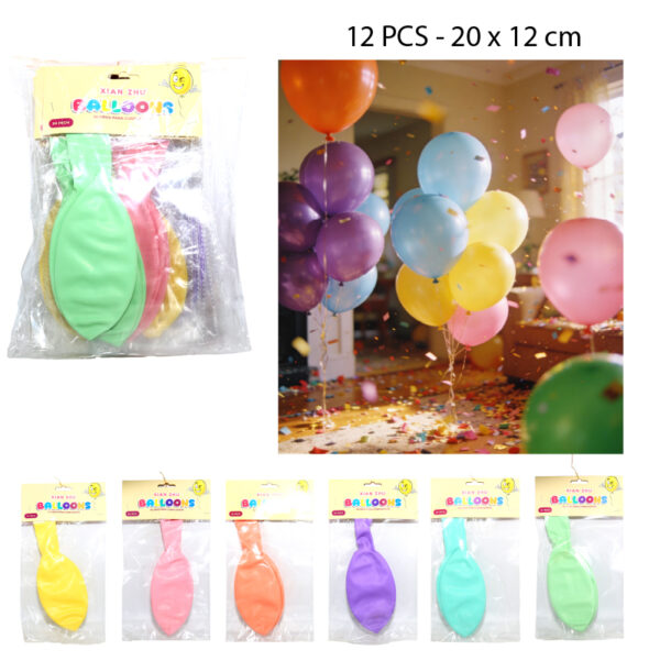 GLOBOS DE LATEX - 12 PCS