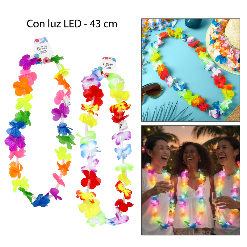CORONAS DE FLORES FLOURESCENTES CON LUZ