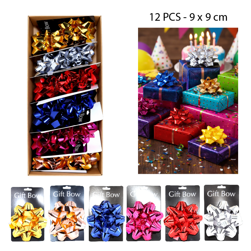 FLOR ESTRELLA AJUSTADA 6 PULGADAS- 6 PCS 9X9 CM