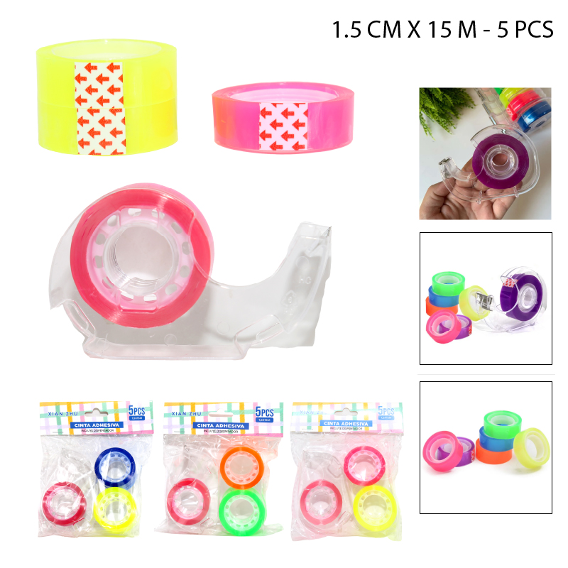 DISPENSADOR ANTIDESLIZANTE CON CINTA ADHESIVA - 5 PCS