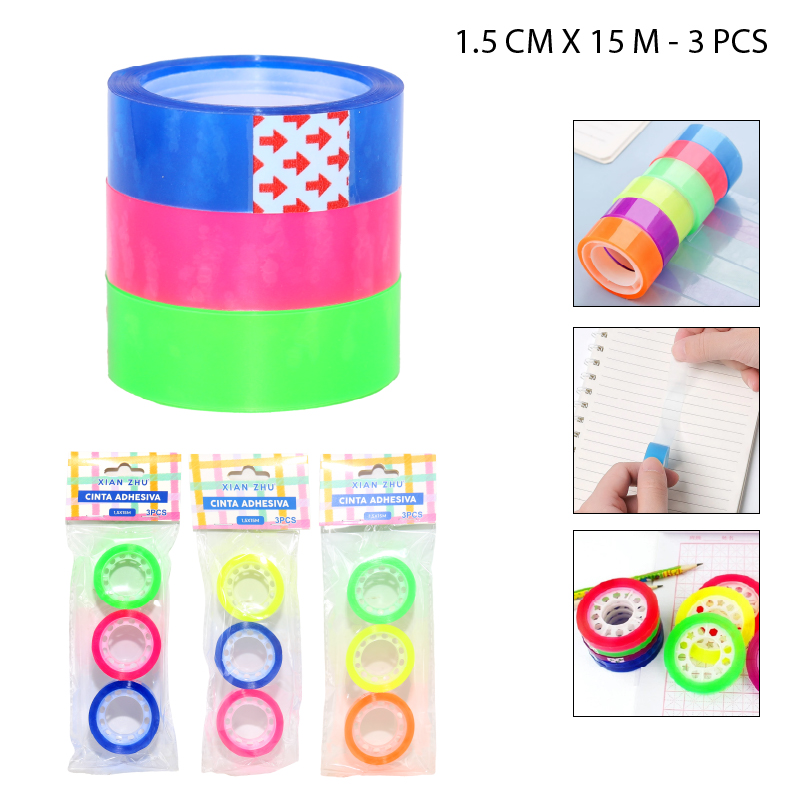 CINTA ADHESIVA - 3 PCS