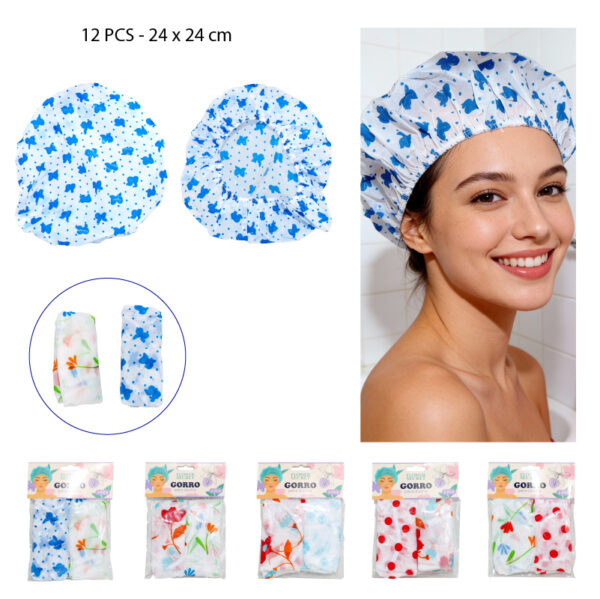 GORRO DE DUCHA ESTAMPADO PACK 2