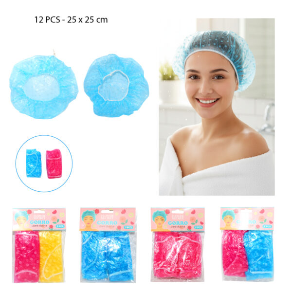 GORRO DE DUCHA PUNTOS PACK 2