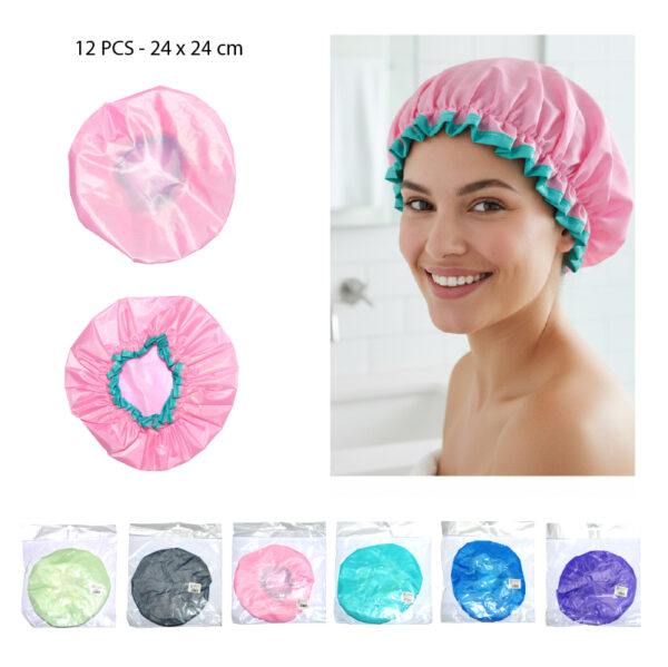 GORRO DE DUCHA TELA DOBLE CAPA BORDADO