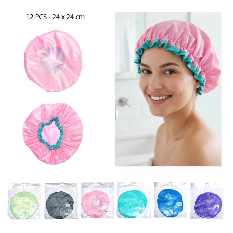 GORRO DE DUCHA TELA DOBLE CAPA BORDADO