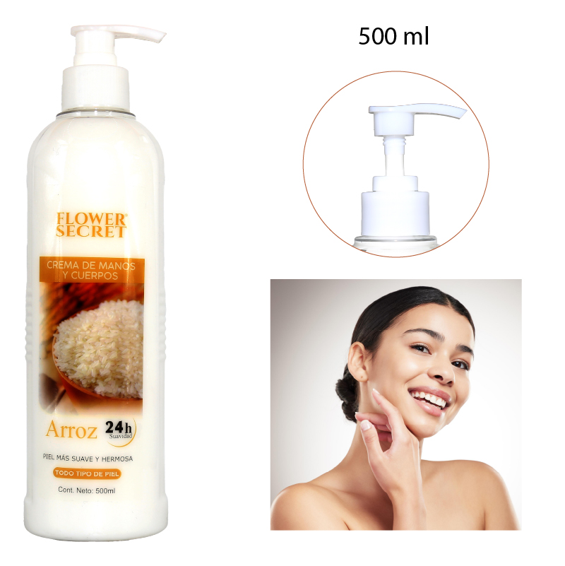 CREMA DE CUERPO Y MANOS ARROZ 500 ML