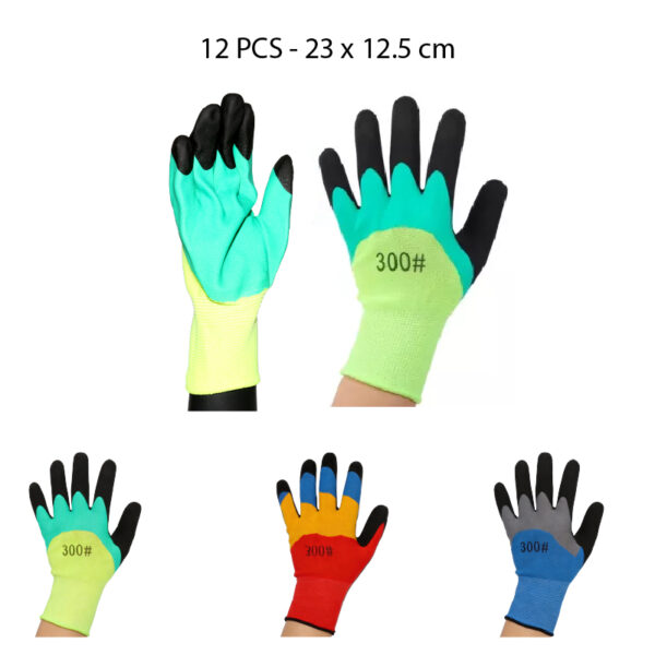 GUANTES DE CAUCHO NEGROS DE MEDIA COBERTURA MULTIUSO