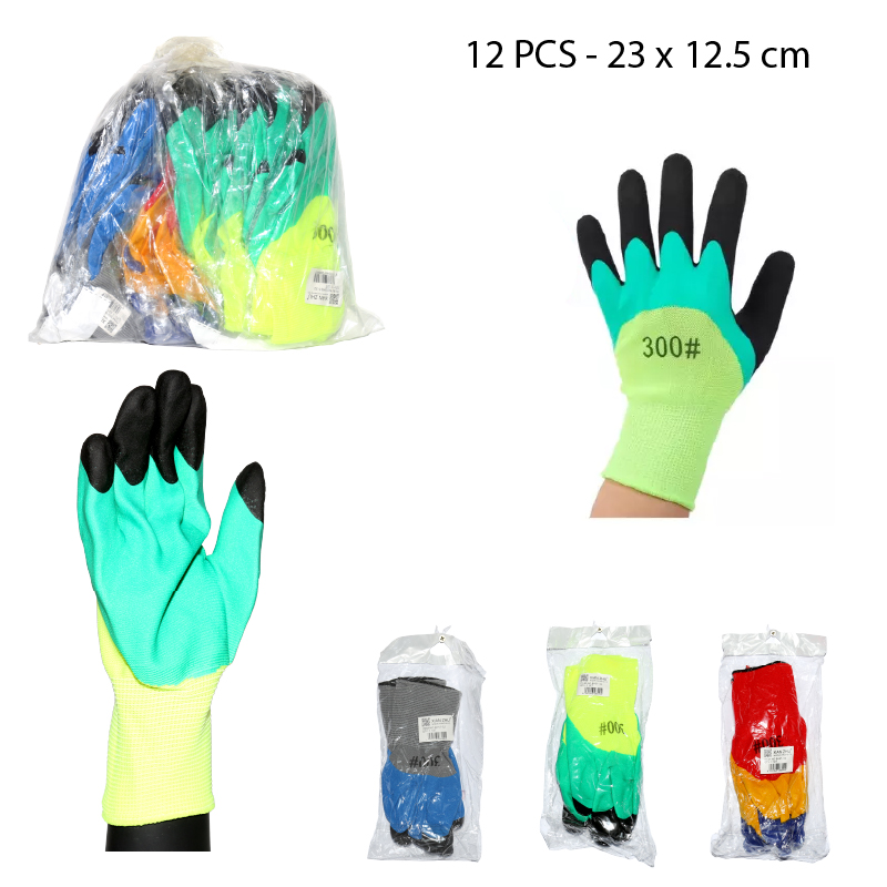 GUANTES DE CAUCHO NEGROS DE MEDIA COBERTURA MULTIUSO