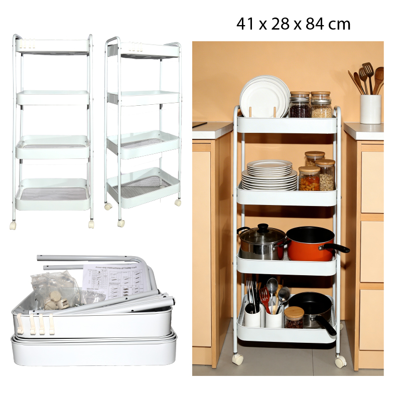 ESTANTERIA CON ESTRUCTURA DE HIERRO DE 4 NIVELES