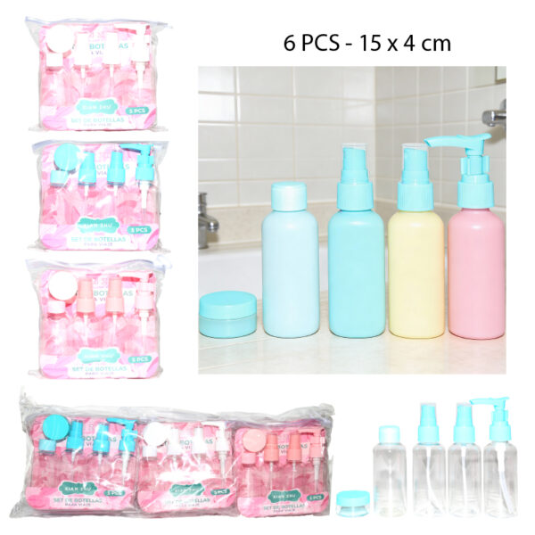 SET BOTELLAS DE VIAJE - PACK DE 5