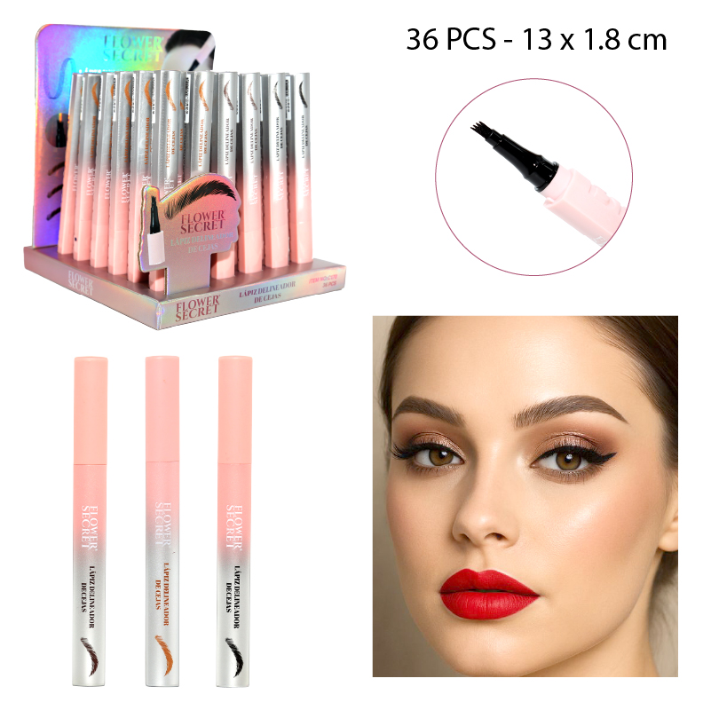 LAPIZ DE CEJAS PLUMÓN DE 4 PUNTAS - 36 PCS