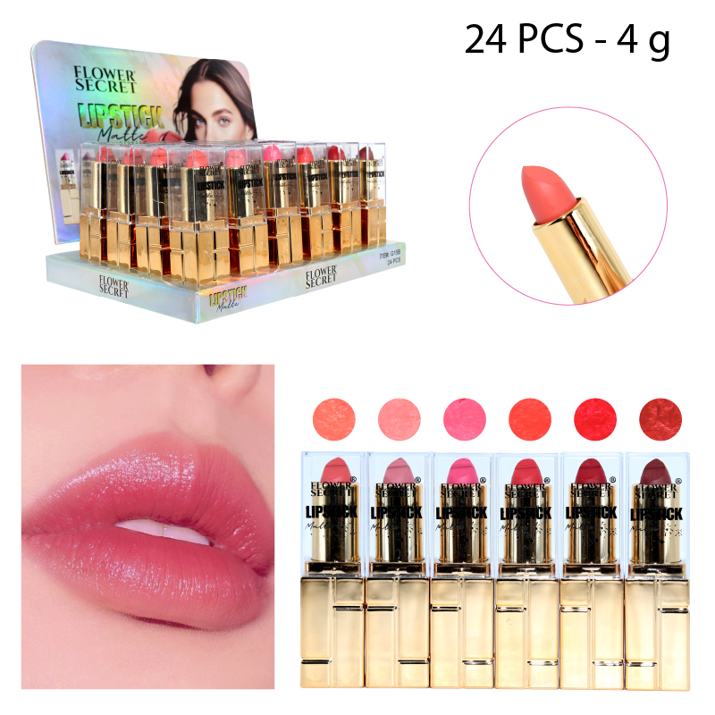 LABIAL MATTE EN BARRA 6 TONALIDADES AROMA A CHOCOLATE - 4 G