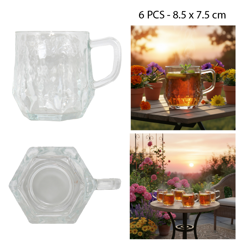TAZA DE TÉ TRANSPARENTE 280 ML