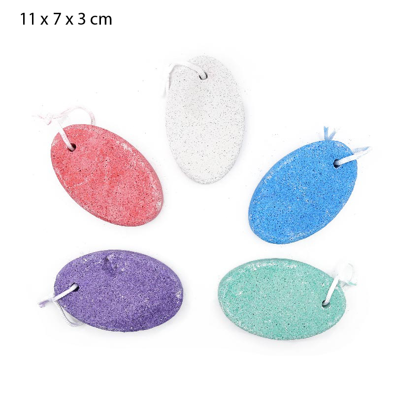 PIEDRA POME OVALADA DE COLORES