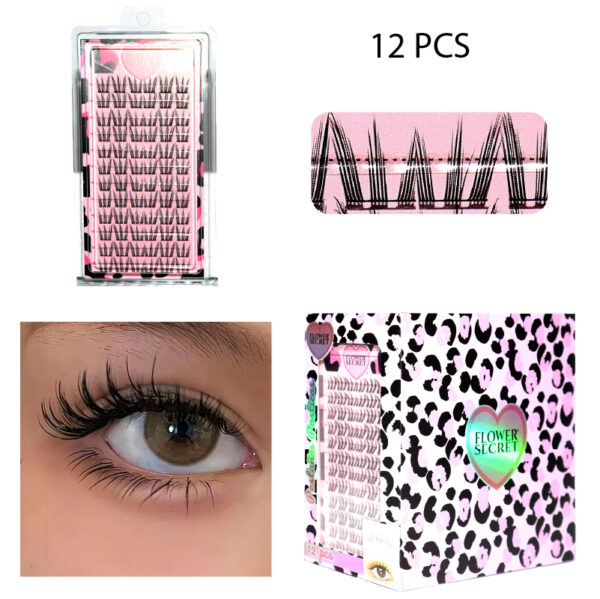 PESTAÑAS POSTIZAS GARRA DE GATO - 12 PCS