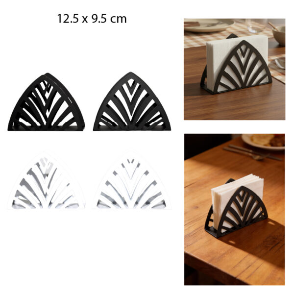 PORTA SERVILLETAS METÁLICO DISEÑO TRIANGULAR