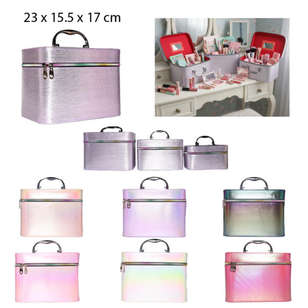 MALETA ORGANIZADORA 3 PIEZAS DE MAQUILLAJE
