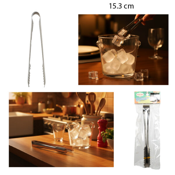 PINZA PARA ALIMENTOS ACERO INOXIDABLE - 15.3 CM