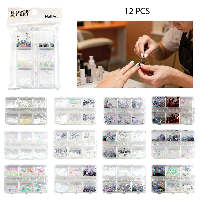 SET DECORACION DE UÑAS CONFETIS