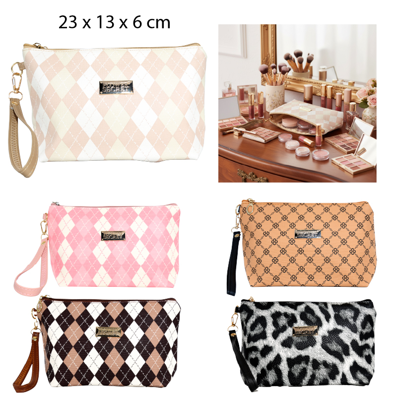 COSMETIQUERO RECTANGULAR 5 DISEÑOS- 23 X 13 X 6 CM