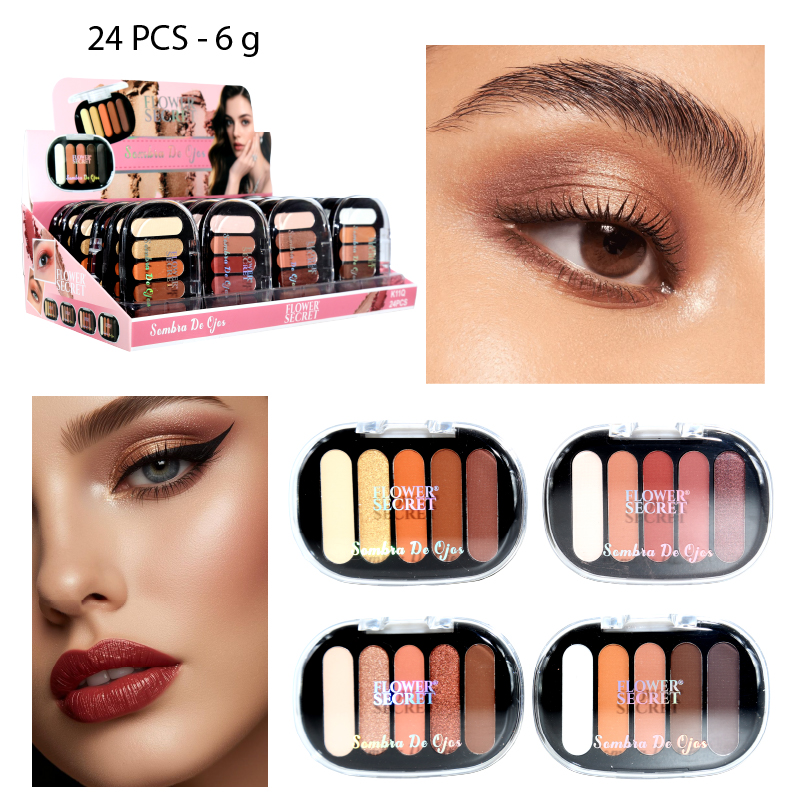 PALETA DE SOMBRAS 5 TONOS POR PALETA - 6 g