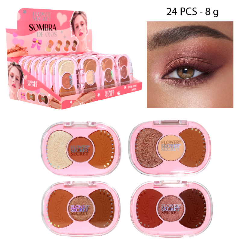 PALETA DE SOMBRAS 3 TONOS POR PALETA - 8 G