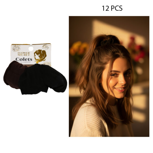 SCRUNCHIES DE TELA 6 CM- 3 PCS