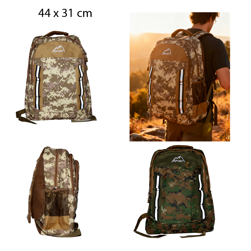 BOLSO CAMUFLAJE - 47 x 42 x 19 cm