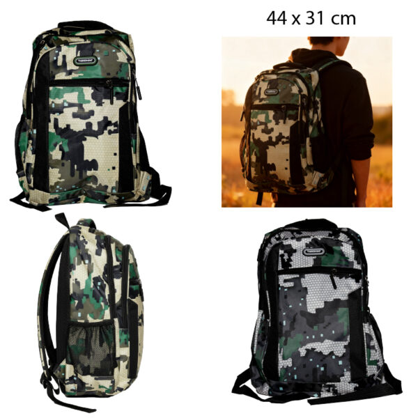 BOLSO DISEÑO CAMUFLAJE - 47 x 42 x 19 CM