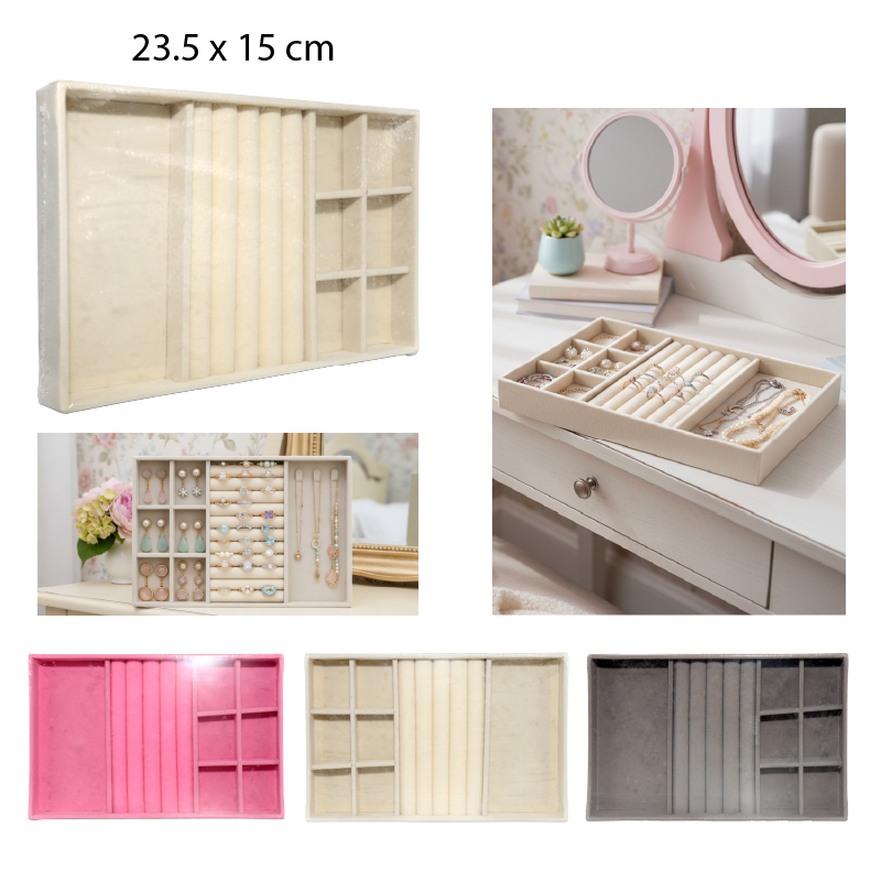 CAJA ORGANIZADORA DE JOYAS GRANDE - 23.5 X 15 CM