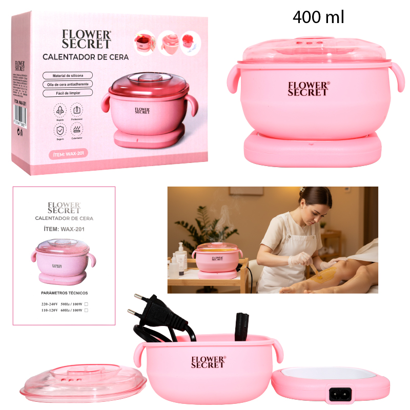 OLLA CUADRADA DE SILICONA PARA CERA - 400 ML