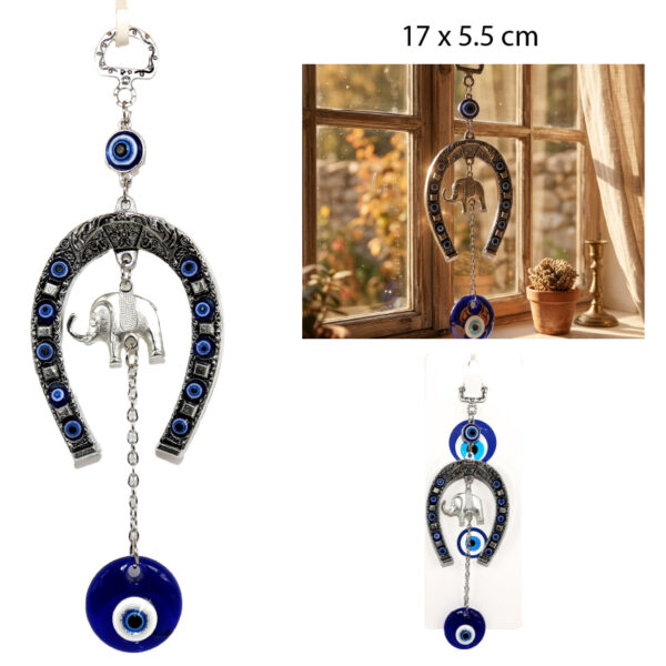 CAMPANA COLGANTE DE VIENTO ELEFANTE - 17 X 5.5 CM