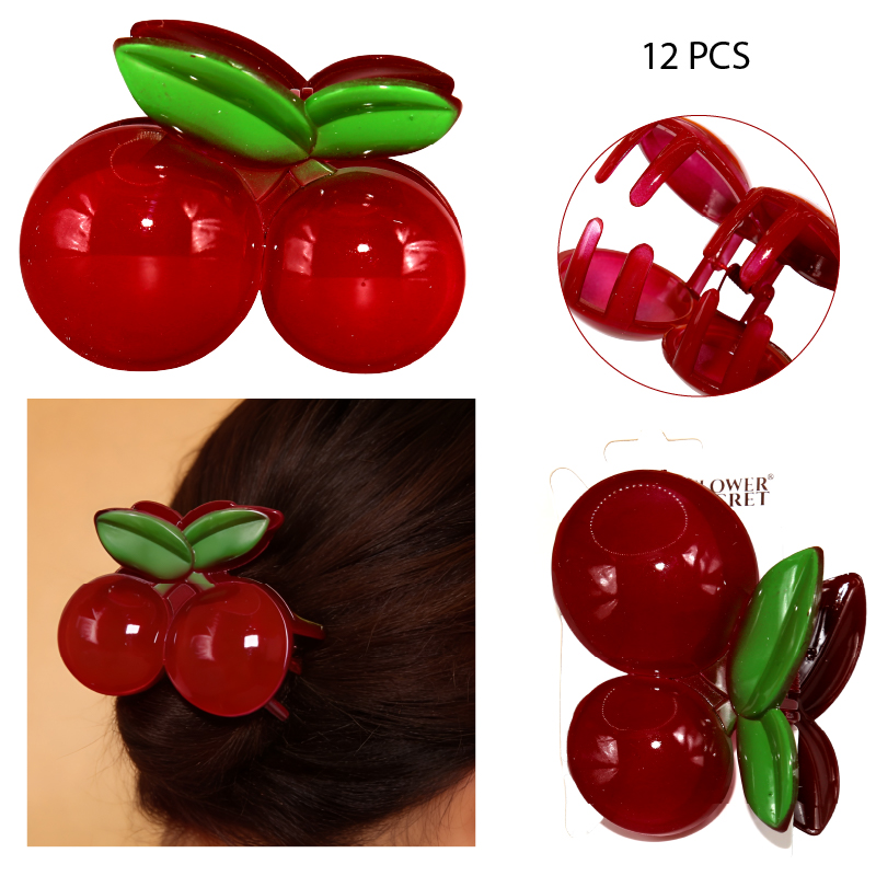PINZAS PARA EL CABELLO DISEÑO CEREZA