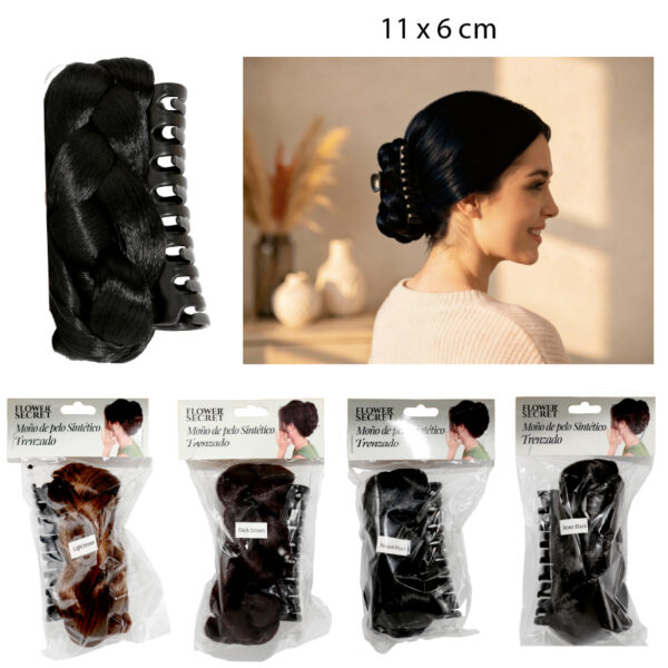 EXTENSION CABELLO CON PINZA - 4 COLORES