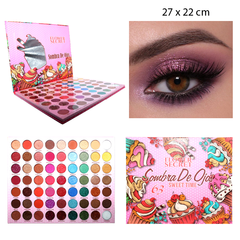 PALETA DE SOMBRA DE OJOS CUPCAKE 63 COLORES
