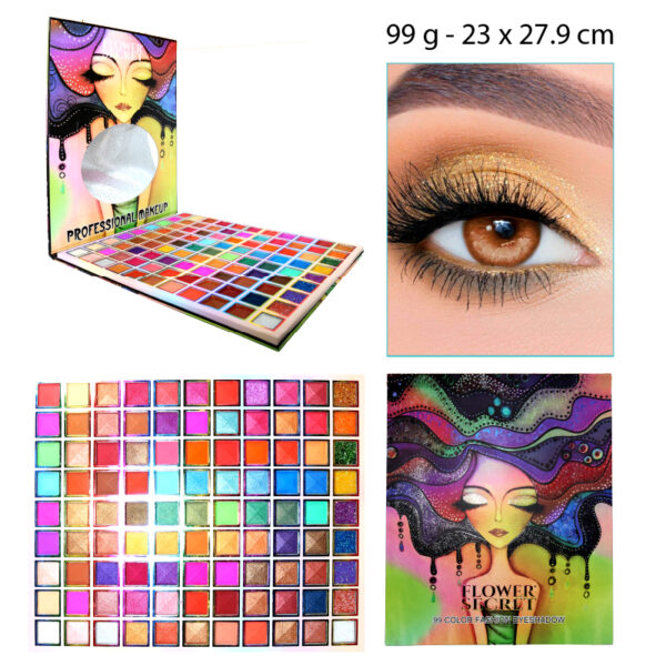 PALETA DE SOMBRA OJOS 99 COLORES