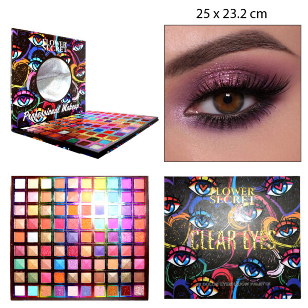 PALETA DE SOMBRA OJOS CLEAR EYES 90 COLORES