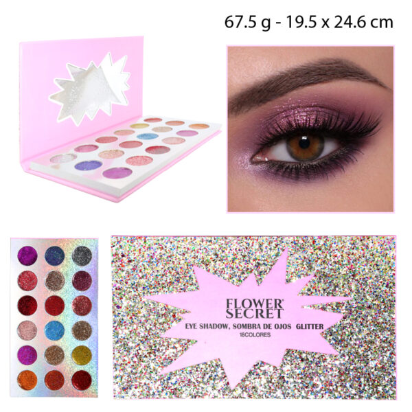 EYESHADOR SOMBRA DE OJOS GLITTER 18 COLORES