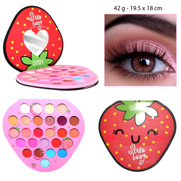 PALETA SOMBRA DE OJOS 26 COLORES STRAWBERRY FRUTILLA