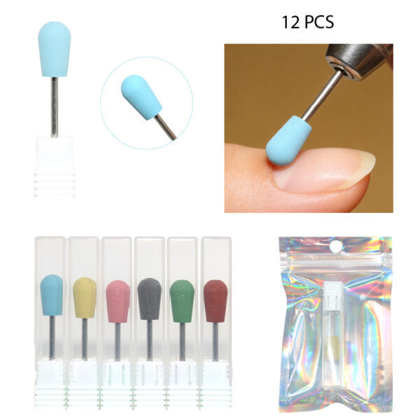 PUNTA PARA PULIDO DE SILICONA 6 COLORES - 12 PCS