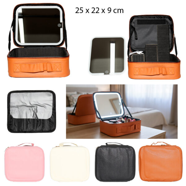 COSMETIQUERO LED - 25 X 22 X 9 CM