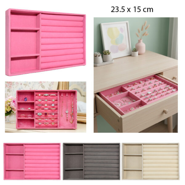 CAJA ORGANIZADORA DE JOYAS GRANDE - 23.5 X 15 CM